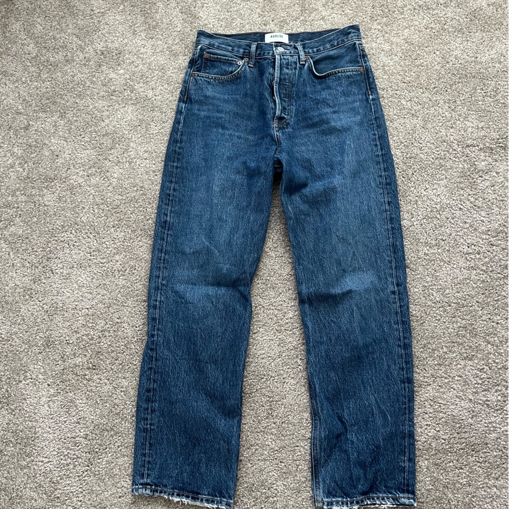 Agolde size 26 dark wash mid rise ankle women’s jeans
